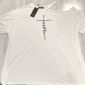 Mid length Faith t-shirt